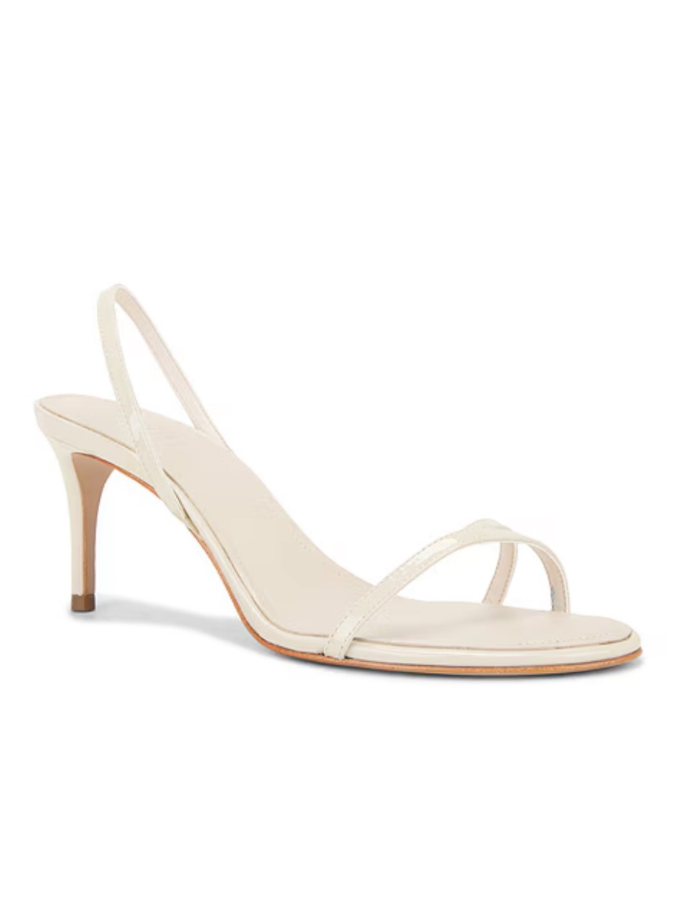 SCHUTZ Diana Mid Sandals White Cream Strappy Slingback Heels shoes Revolve 9.5